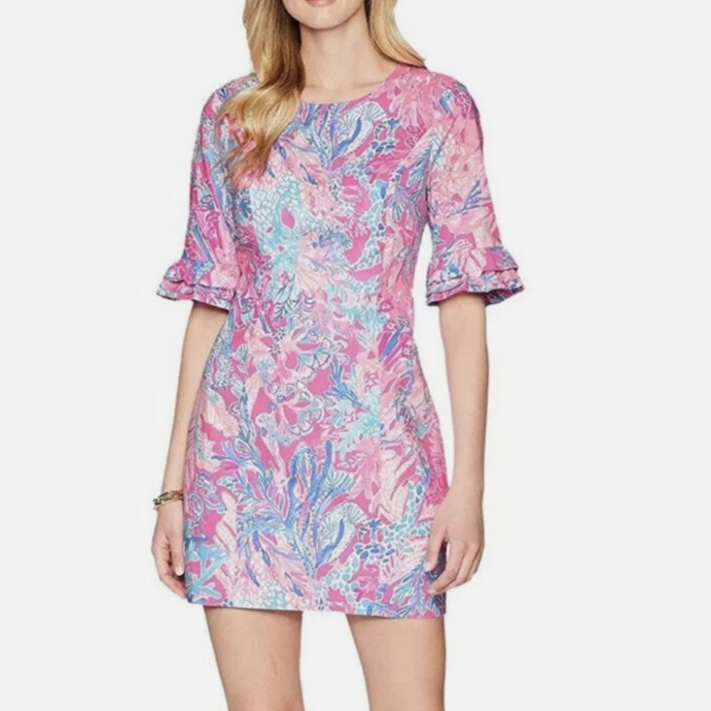 Lilly Pulitzer Fiesta Stretch Dress in Light Pascha Pink Size 8